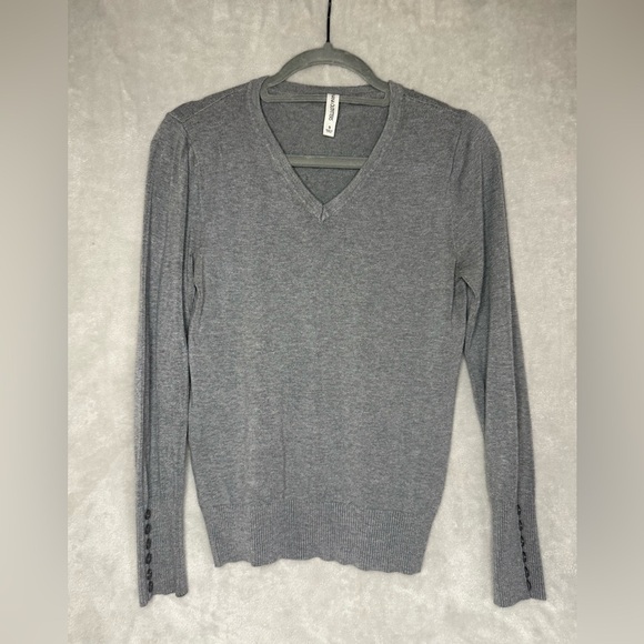 Zenana Outfitters Sweaters - Zenana Outfitters Charcoal V-Neck Sweater